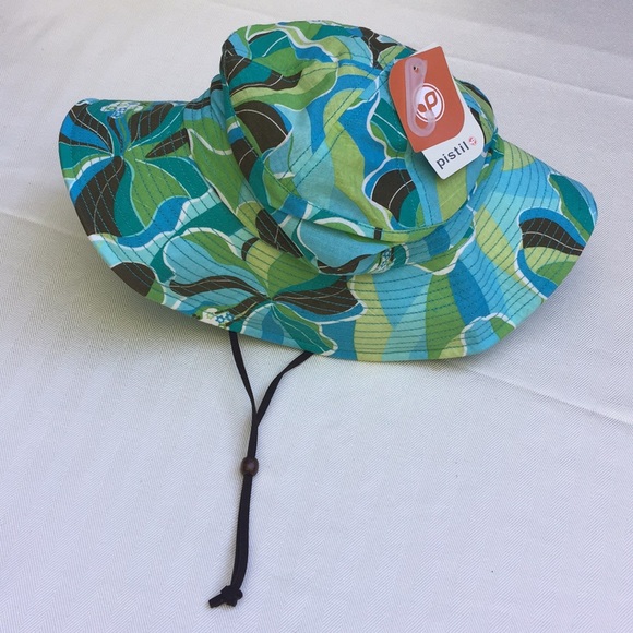 Pistil Accessories - Pistil Aqua Pattern Linen/Cotton Sun Hat.18138